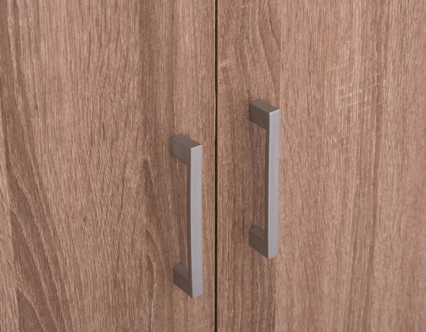 ΝΤΟΥΛΑΠΑ 3ΦΥΛΛΗ ΜΕ ΡΑΦΙΑ BAILEY HM2482.01 SONAMA OAK ΜΕΛΑΜΙΝΗ 120-116x40x123,5Υεκ.