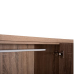 ΝΤΟΥΛΑΠΑ 3ΦΥΛΛΗ ΜΕ ΡΑΦΙΑ BAILEY HM2482.01 SONAMA OAK ΜΕΛΑΜΙΝΗ 120-116x40x123,5Υεκ.