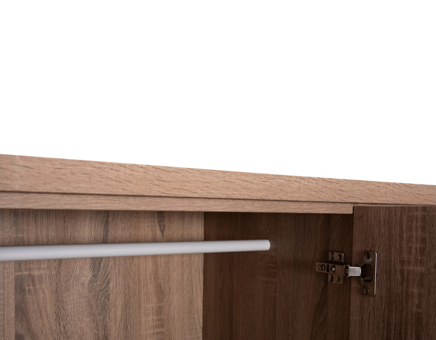 ΝΤΟΥΛΑΠΑ 3ΦΥΛΛΗ ΜΕ ΡΑΦΙΑ BAILEY HM2482.01 SONAMA OAK ΜΕΛΑΜΙΝΗ 120-116x40x123,5Υεκ.