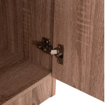 ΝΤΟΥΛΑΠΑ 3ΦΥΛΛΗ ΜΕ ΡΑΦΙΑ BAILEY HM2482.01 SONAMA OAK ΜΕΛΑΜΙΝΗ 120-116x40x123,5Υεκ.