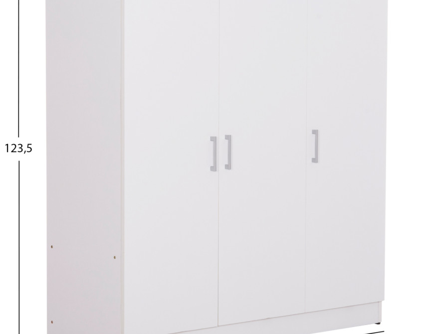 ΝΤΟΥΛΑΠΑ 3ΦΥΛΛΗ ΜΕ ΡΑΦΙΑ BAILEY HM2482.02 ΛΕΥΚΗ ΜΕΛΑΜΙΝΗ 120-116x40x123,5Υεκ.