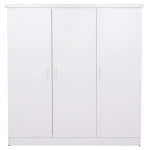 ΝΤΟΥΛΑΠΑ 3ΦΥΛΛΗ ΜΕ ΡΑΦΙΑ BAILEY HM2482.02 ΛΕΥΚΗ ΜΕΛΑΜΙΝΗ 120-116x40x123,5Υεκ.