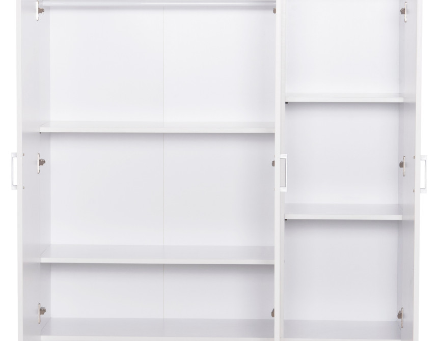 ΝΤΟΥΛΑΠΑ 3ΦΥΛΛΗ ΜΕ ΡΑΦΙΑ BAILEY HM2482.02 ΛΕΥΚΗ ΜΕΛΑΜΙΝΗ 120-116x40x123,5Υεκ.