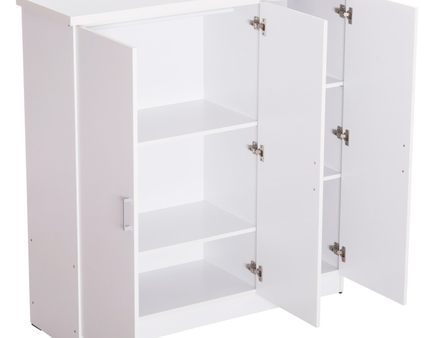 ΝΤΟΥΛΑΠΑ 3ΦΥΛΛΗ ΜΕ ΡΑΦΙΑ BAILEY HM2482.02 ΛΕΥΚΗ ΜΕΛΑΜΙΝΗ 120-116x40x123,5Υεκ.