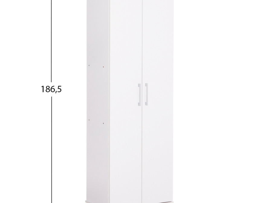 ΠΑΠΟΥΤΣΟΘΗΚΗ-ΝΤΟΥΛΑΠΑ CLUSE HM2403.03 ΜΕΛΑΜΙΝΗ ΛΕΥΚΟ ΧΡΩΜΑ 60Χ36,5Χ186,5Υεκ.