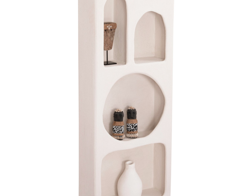 ΡΑΦΙΕΡΑ ΤΟΙΧΟΥ ΣΕΙΡΑ SANTORINI HM18069 MDF ΣΕ ΥΠΟΛΕΥΚΟ ΧΡΩΜΑ 47,5x18x120Υεκ.