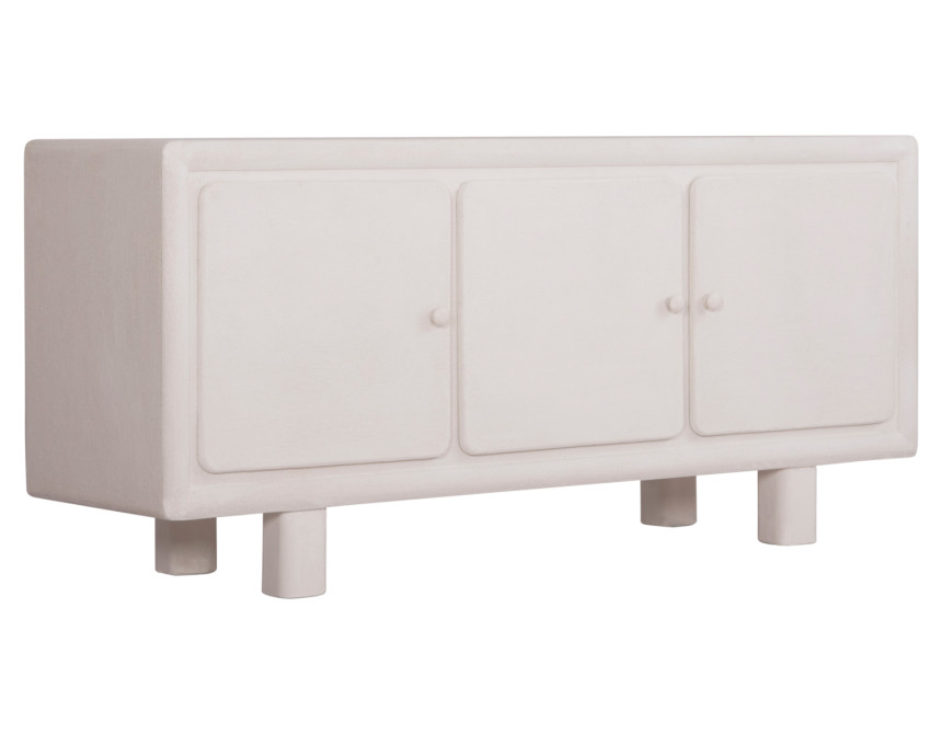 ΜΠΟΥΦΕΣ ΣΕΙΡΑ SANTORINI HM18068 MDF ΣΕ ΥΠΟΛΕΥΚΟ ΧΡΩΜΑ-3 ΠΟΡΤΕΣ 140x38x64Υεκ.