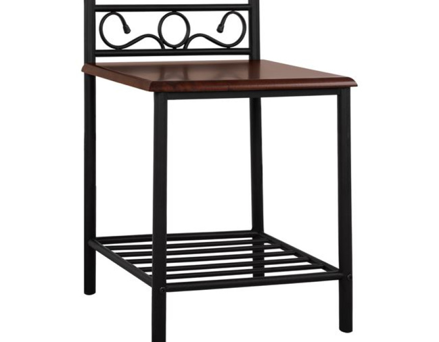 ΚΟΜΟΔΙΝΟ SUZIE HM388 ΑΠΟ ΜΕΤΑΛΛΟ ΚΑΙ ΞΥΛΟ 45x35x48-61 εκ.