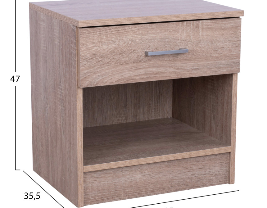 ΚΟΜΟΔΙΝΟ ΜΕ 1 ΣΥΡΤΑΡΙ LANEY SONAMA 45x35,5x47Υ εκ. HM2345.01