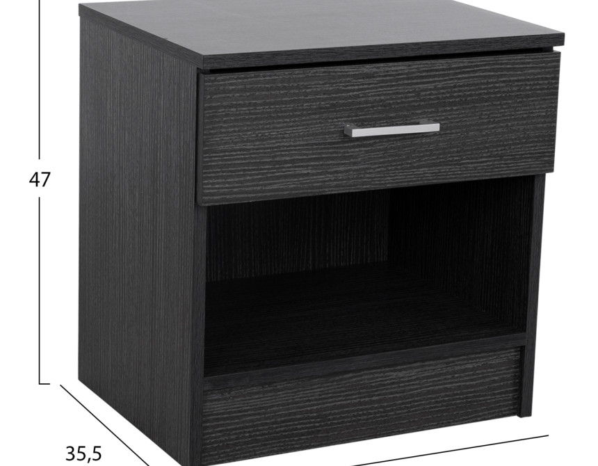 ΚΟΜΟΔΙΝΟ ΜΕ 1 ΣΥΡΤΑΡΙ LANEY ZEBRANO 45x35,5x47Υ εκ. HM2345.02