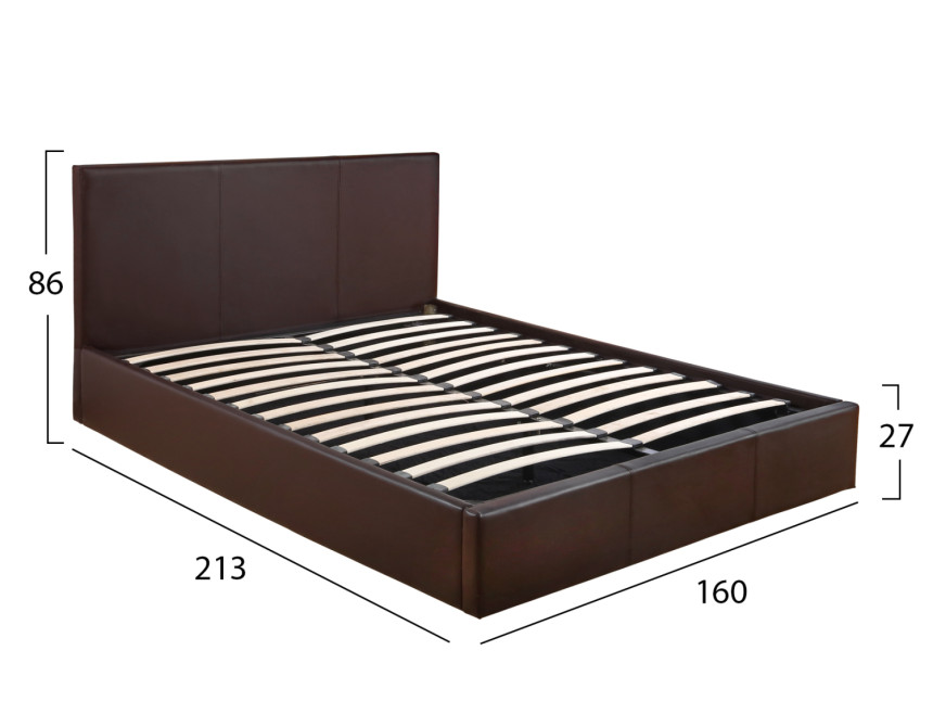 ΚΡΕΒΑΤΙ BOBBI PU ΚΑΦΕ ΜΕ ΑΠΟΘΗΚΕΥΤΙΚΟ ΧΩΡΟ HM554.02 150x200 εκ.