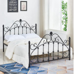 ΚΡΕΒΑΤΙ ΜΕΤΑΛΛΙΚΟ MADEN 150x200 εκ. ΜΑΥΡΟ ΧΡΩΜΑ HM576.01