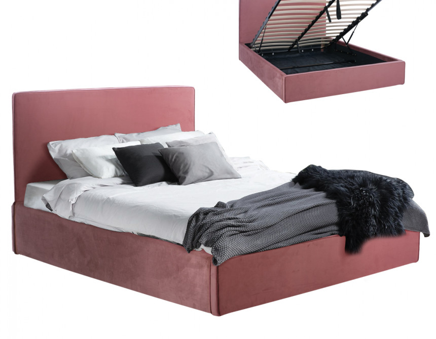 ΚΡΕΒΑΤΙ ALLIE HM584.12 160Χ200 ΜΕ ΑΠΟΘΗΚΕΥΤΙΚΟ ΧΩΡΟ ΣΑΠΙΟ ΜΗΛΟ