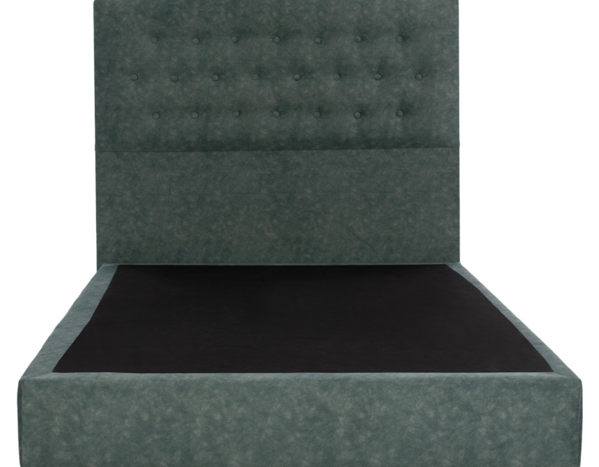 ΚΡΕΒΑΤΙ MALENA ΑΠΟ ΠΡΑΣΙΝΟ ΥΦΑΣΜΑ τύπου NUBUCK, HM647.27 ΓΙΑ ΣΤΡΩΜΑ 120x200 εκ.