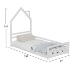ΚΡΕΒΑΤΙ ΠΑΙΔΙΚΟ HOUSER HM676.03 τ.MONTESSORI ΞΥΛΟ ΠΕΥΚΟ ΛΕΥΚΟ- 190x90εκ