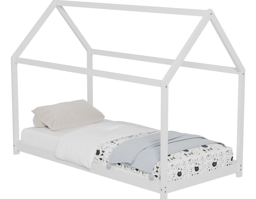 ΚΡΕΒΑΤΙ ΠΑΙΔΙΚΟ PEPE HM677.03 τ.MONTESSORI ΞΥΛΟ ΠΕΥΚΟ ΛΕΥΚΟ- 190x90εκ