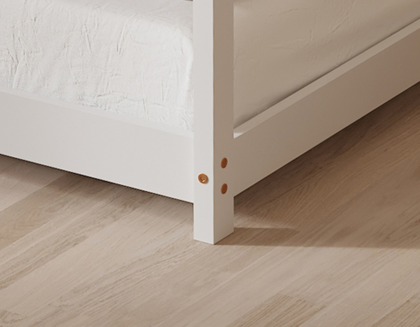 ΚΡΕΒΑΤΙ ΠΑΙΔΙΚΟ PEPE HM677.03 τ.MONTESSORI ΞΥΛΟ ΠΕΥΚΟ ΛΕΥΚΟ- 190x90εκ