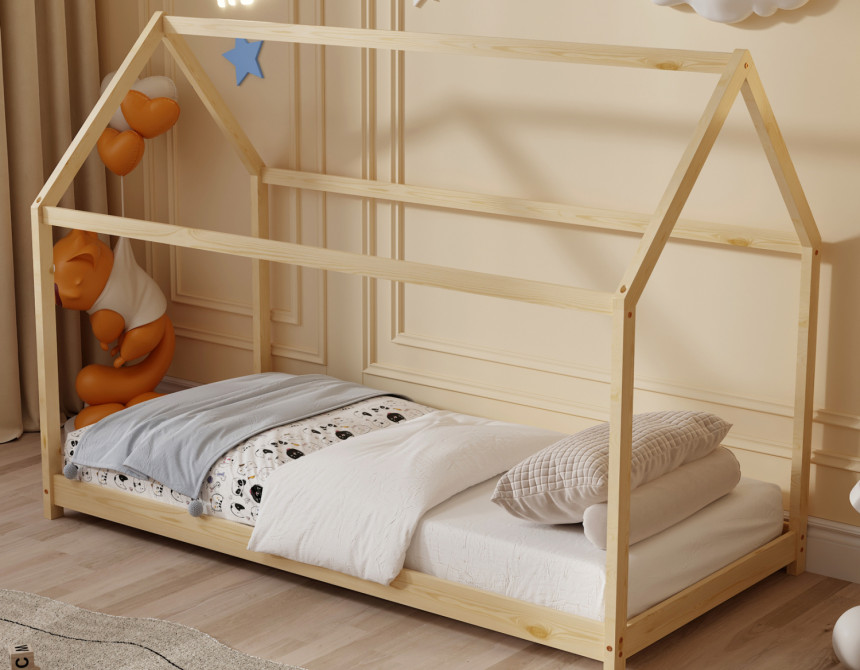 ΚΡΕΒΑΤΙ ΠΑΙΔΙΚΟ PEPE HM677.01 τ.MONTESSORI ΞΥΛΟ ΠΕΥΚΟ ΦΥΣΙΚΟ- 190x90εκ