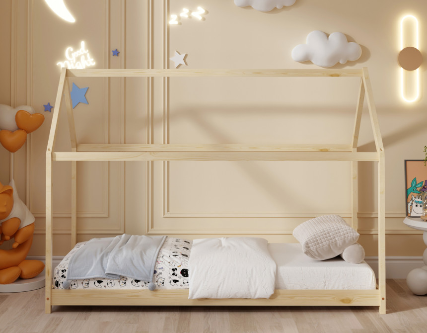 ΚΡΕΒΑΤΙ ΠΑΙΔΙΚΟ PEPE HM677.01 τ.MONTESSORI ΞΥΛΟ ΠΕΥΚΟ ΦΥΣΙΚΟ- 190x90εκ