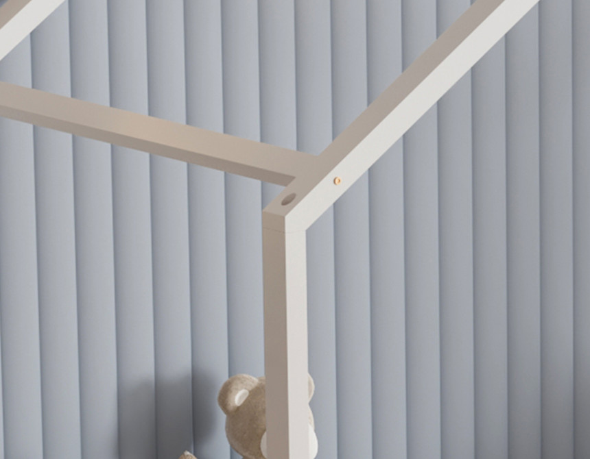 ΚΡΕΒΑΤΙ ΠΑΙΔΙΚΟ KLARICE HM680.03 τ.MONTESSORI-2 ΣΥΡΤΑΡΙΑ-ΞΥΛΟ ΠΕΥΚΟΥ ΛΕΥΚΟ-190x90εκ