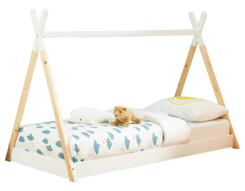 ΚΡΕΒΑΤΙ ΠΑΙΔΙΚΟ MUNK HM699.03 τ.MONTESSORI ΞΥΛΟ ΠΕΥΚΟΥ ΦΥΣΙΚΟ-ΛΕΥΚΟ- 190x90εκ