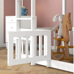 ΠΑΙΔΙΚΗ ΚΟΥΚΕΤΑ ΜΕ ΠΑΡΚΑΚΙ PLAYKID HM703.03 ΞΥΛΟ ΠΕΥΚΟΥ ΛΕΥΚΟ ΓΙΑ 190x90εκ