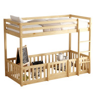 ΠΑΙΔΙΚΗ ΚΟΥΚΕΤΑ ΜΕ ΠΑΡΚΑΚΙ PLAYKID HM703.01 ΞΥΛΟ ΠΕΥΚΟΥ ΦΥΣΙΚΟ ΓΙΑ 190x90εκ
