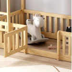 ΠΑΙΔΙΚΗ ΚΟΥΚΕΤΑ ΜΕ ΠΑΡΚΑΚΙ PLAYKID HM703.01 ΞΥΛΟ ΠΕΥΚΟΥ ΦΥΣΙΚΟ ΓΙΑ 190x90εκ