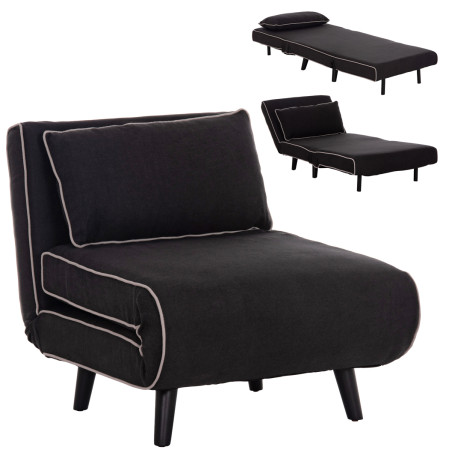 ΠΟΛΥΘΡΟΝΑ ΚΡΕΒΑΤΙ BRAXTON HM8425.03 ΜΑΥΡΟ ΥΦΑΣΜΑ 78x88x78Υεκ.