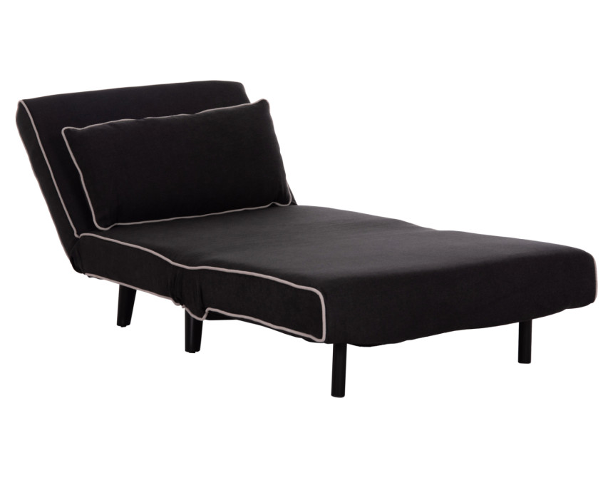 ΠΟΛΥΘΡΟΝΑ ΚΡΕΒΑΤΙ BRAXTON HM8425.03 ΜΑΥΡΟ ΥΦΑΣΜΑ 78x88x78Υεκ.