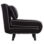 ΠΟΛΥΘΡΟΝΑ ΚΡΕΒΑΤΙ BRAXTON HM8425.03 ΜΑΥΡΟ ΥΦΑΣΜΑ 78x88x78Υεκ.