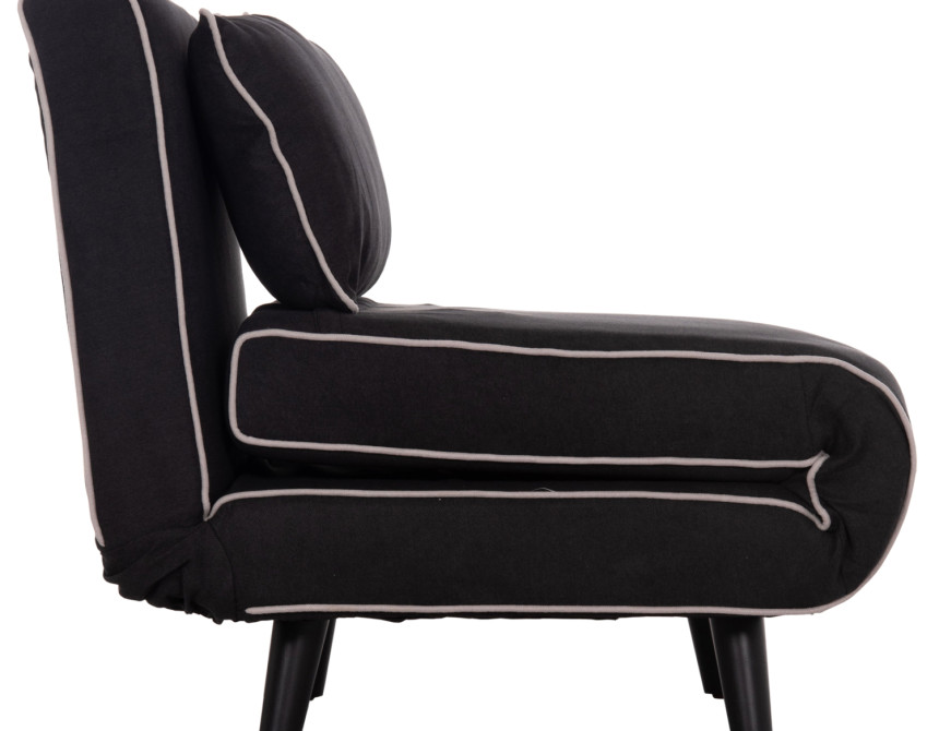ΠΟΛΥΘΡΟΝΑ ΚΡΕΒΑΤΙ BRAXTON HM8425.03 ΜΑΥΡΟ ΥΦΑΣΜΑ 78x88x78Υεκ.