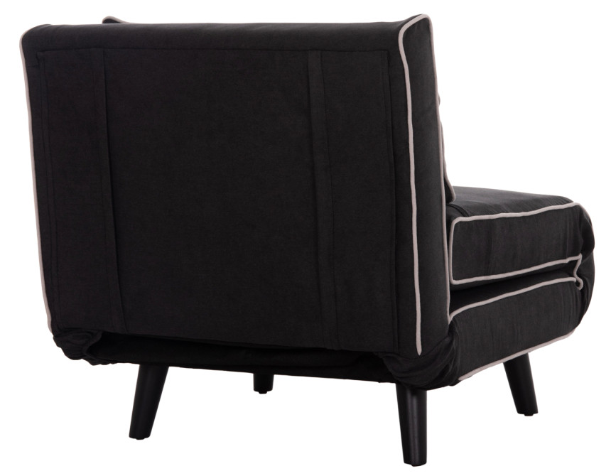 ΠΟΛΥΘΡΟΝΑ ΚΡΕΒΑΤΙ BRAXTON HM8425.03 ΜΑΥΡΟ ΥΦΑΣΜΑ 78x88x78Υεκ.