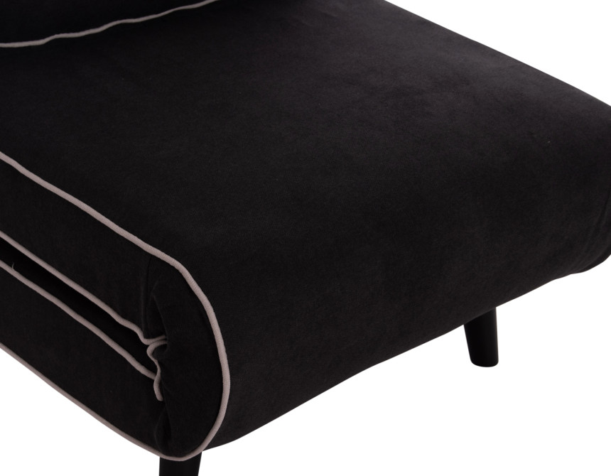 ΠΟΛΥΘΡΟΝΑ ΚΡΕΒΑΤΙ BRAXTON HM8425.03 ΜΑΥΡΟ ΥΦΑΣΜΑ 78x88x78Υεκ.