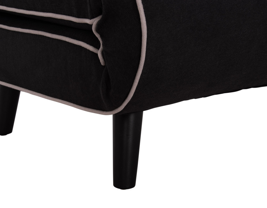 ΠΟΛΥΘΡΟΝΑ ΚΡΕΒΑΤΙ BRAXTON HM8425.03 ΜΑΥΡΟ ΥΦΑΣΜΑ 78x88x78Υεκ.