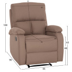 ΠΟΛΥΘΡΟΝΑ RELAX DIONI HM3296.03 ΜΠΕΖ ΥΦΑΣΜΑ 81x94x97Υεκ.