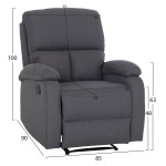 ΠΟΛΥΘΡΟΝΑ RELAX DIONI HM3296.01 ΓΚΡΙ ΥΦΑΣΜΑ 81x94x97Υεκ.