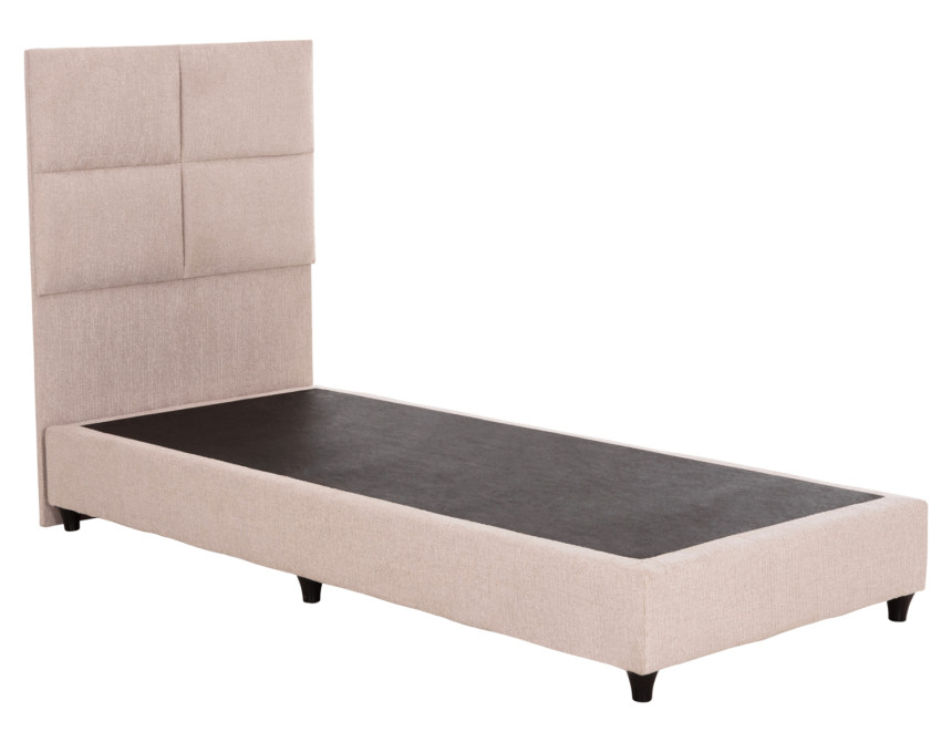 ΚΡΕΒΑΤΙ ΜΟΝΟ MILO HM652.32 ΜΠΕΖ TEDDY ΥΦΑΣΜΑ ΓΙΑ ΣΤΡΩΜΑ 90x200εκ