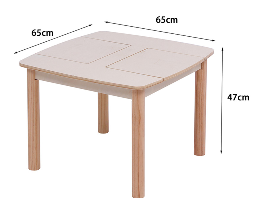 ΤΡΑΠΕΖΑΚΙ ΠΑΙΔΙΚΟ ΜΕ ΑΠΟΘ.ΧΩΡΟΥΣ RICKI HM18339.01 MDF & ΣΥΜΗΔΑ ΣΕ ΦΥΣΙΚΟ 65x65x47Υεκ