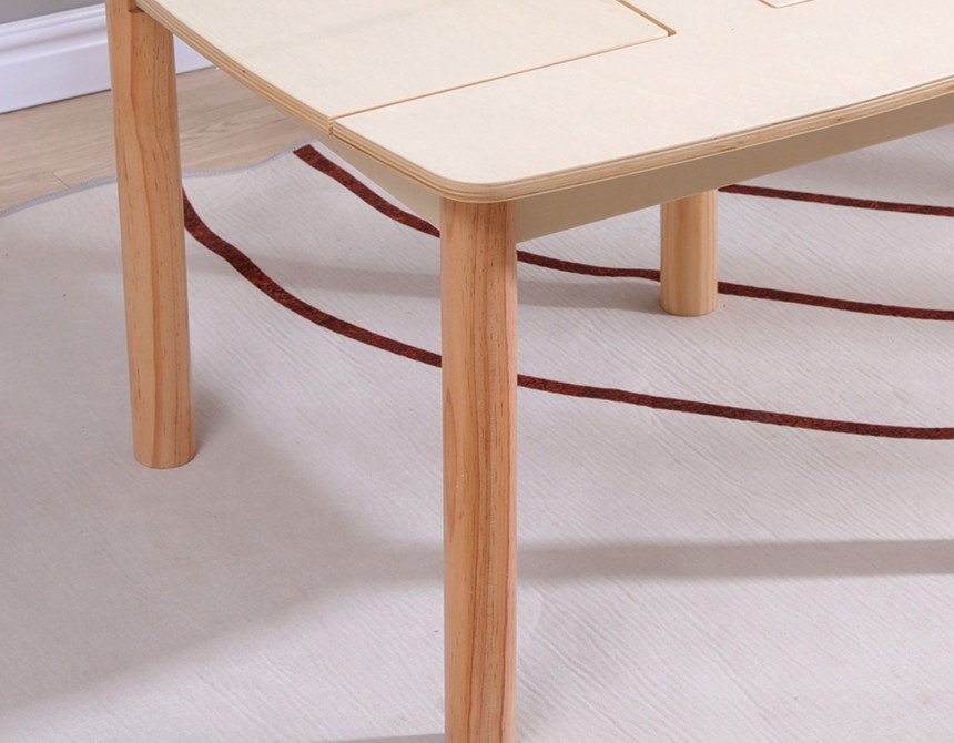 ΤΡΑΠΕΖΑΚΙ ΠΑΙΔΙΚΟ ΜΕ ΑΠΟΘ.ΧΩΡΟΥΣ RICKI HM18339.01 MDF & ΣΥΜΗΔΑ ΣΕ ΦΥΣΙΚΟ 65x65x47Υεκ