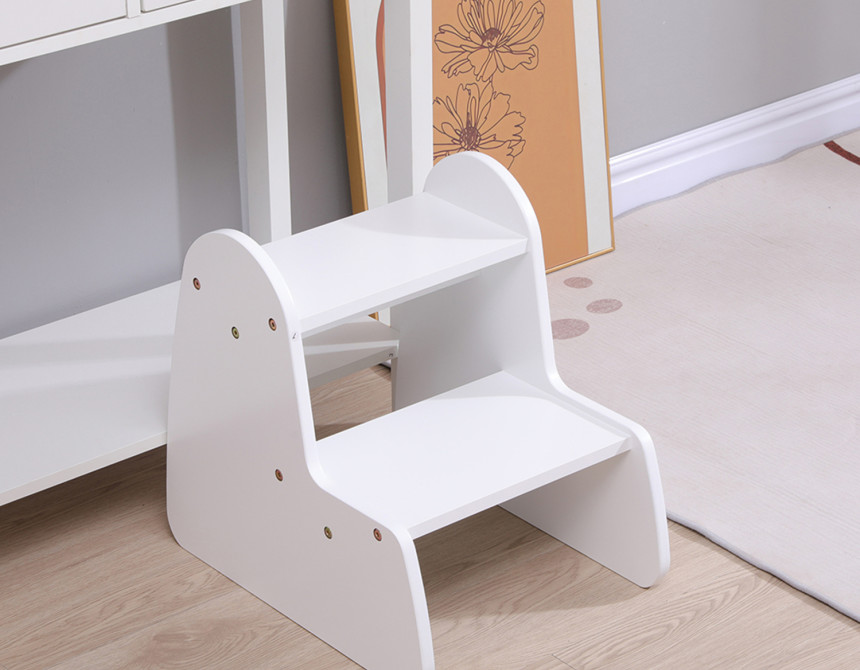 ΠΑΙΔΙΚΗ ΣΚΑΛΑ/ΣΚΑΜΠΟ RICKI HM18340.03 MDF & ΚΟΝΤΡΑΠΛΑΚΕ ΛΕΥΚΟ 33x43.5x40.5Υεκ