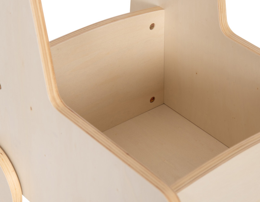 ΠΑΙΔΙΚΟ ΤΡΟΛΕΥ/ΚΑΡΟΤΣΑΚΙ RICKI HM18341.01 MDF & ΚΟΝΤΡΑΠΛΑΚΕ ΦΥΣΙΚΟ 33x45x50Υεκ
