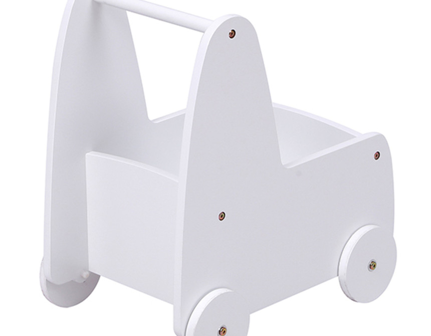 ΠΑΙΔΙΚΟ ΤΡΟΛΕΥ/ΚΑΡΟΤΣΑΚΙ RICKI HM18341.03 MDF & ΚΟΝΤΡΑΠΛΑΚΕ ΛΕΥΚΟ 33x45x50Υεκ