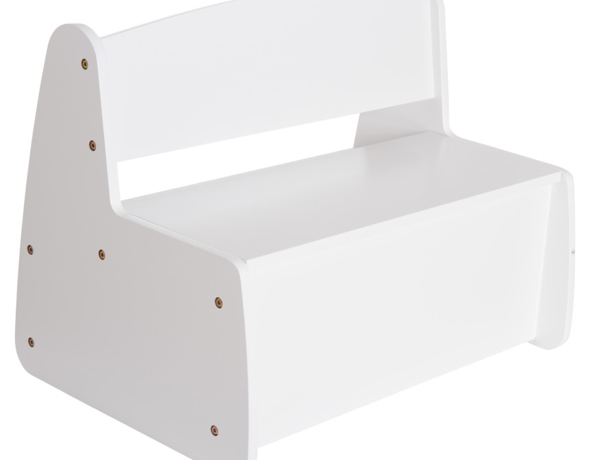 ΠΑΓΚΑΚΙ ΠΑΙΔΙΚΟ ΜΕ ΑΠΟΘ.ΧΩΡΟ RICKI HM18342.03 MDF & ΚΟΝΤΡΑΠΛΑΚΕ ΛΕΥΚΟ 63x43x47Υεκ