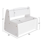 ΠΑΓΚΑΚΙ ΠΑΙΔΙΚΟ ΜΕ ΑΠΟΘ.ΧΩΡΟ RICKI HM18342.03 MDF & ΚΟΝΤΡΑΠΛΑΚΕ ΛΕΥΚΟ 63x43x47Υεκ