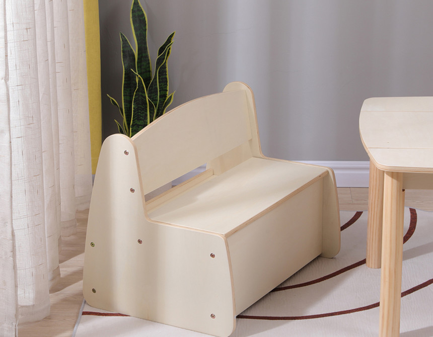 ΠΑΓΚΑΚΙ ΠΑΙΔΙΚΟ ΜΕ ΑΠΟΘ.ΧΩΡΟ RICKI HM18342.01 MDF & ΚΟΝΤΡΑΠΛΑΚΕ ΦΥΣΙΚΟ 63x43x47Υεκ