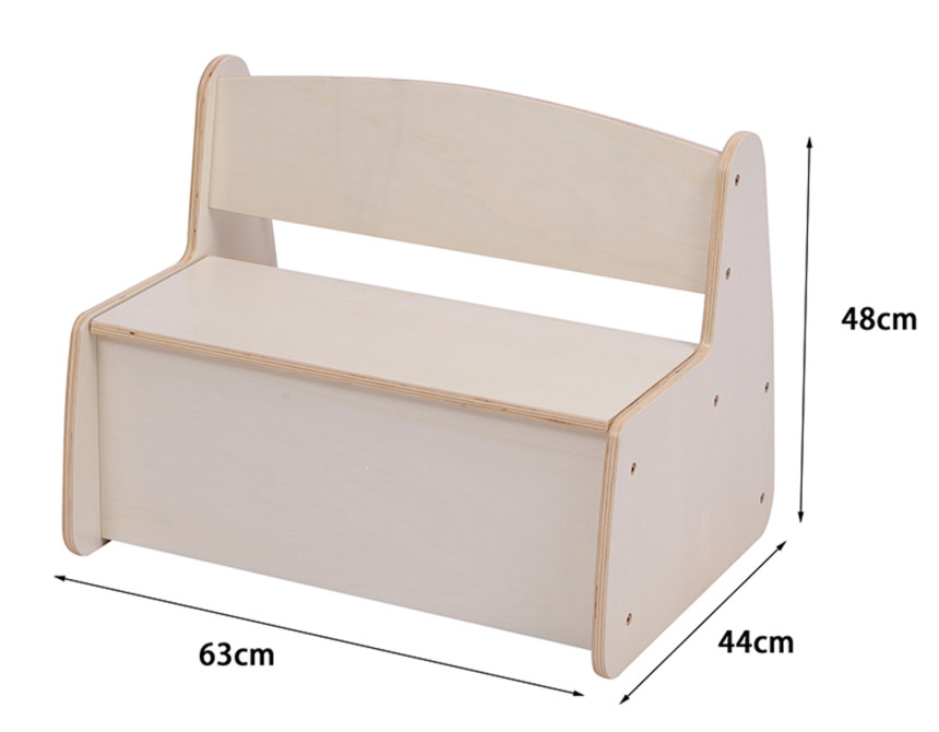 ΠΑΓΚΑΚΙ ΠΑΙΔΙΚΟ ΜΕ ΑΠΟΘ.ΧΩΡΟ RICKI HM18342.01 MDF & ΚΟΝΤΡΑΠΛΑΚΕ ΦΥΣΙΚΟ 63x43x47Υεκ