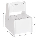 ΠΑΙΔΙΚΟ ΚΑΡΕΚΛΑΚΙ ΜΕ ΑΠΟΘ.ΧΩΡΟ RICKI HM18343.03 ΚΟΝΤΡΑΠΛΑΚΕ/MDF ΛΕΥΚΟ 33x44x48Υεκ
