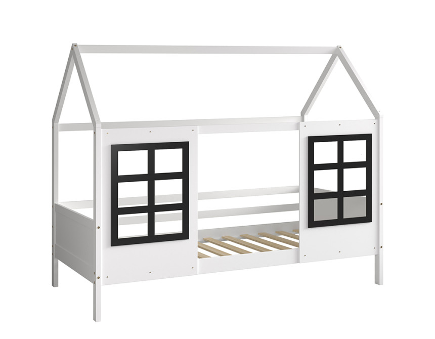 ΠΑΙΔΙΚΟ ΚΡΕΒΑΤΙ τ.MONTESSORI DOMER HM742.01 ΞΥΛΟ ΠΕΥΚΟΥ ΛΕΥΚΟ--ΓΙΑ 90x190εκ