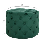 ΣΚΑΜΠΟ KASSIE ΚΥΠΑΡΙΣΣΙ ΒΕΛΟΥΔΟ ΤΥΠΟΥ CHESTERFIELD HM8406.03 Φ60x43Υ εκ.